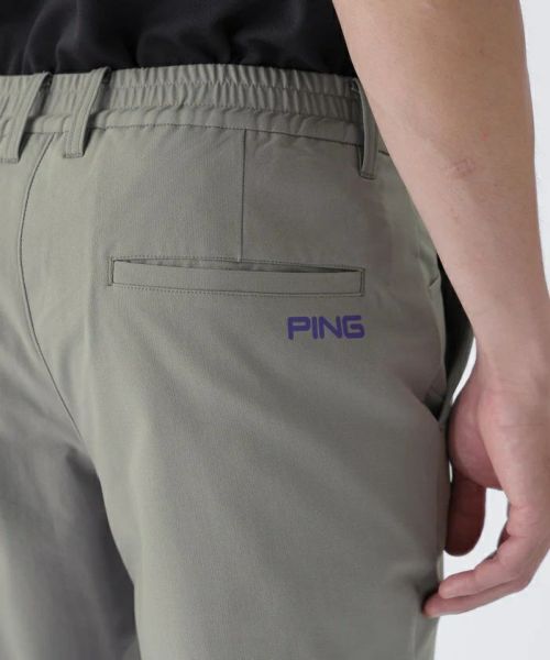 新品 PING ピン ゴルフ 総柄 ストレッチパンツ 定価22000円 灰 M PING ピン アパレル ゴルフウェア ショートパンツ メンズ 621
