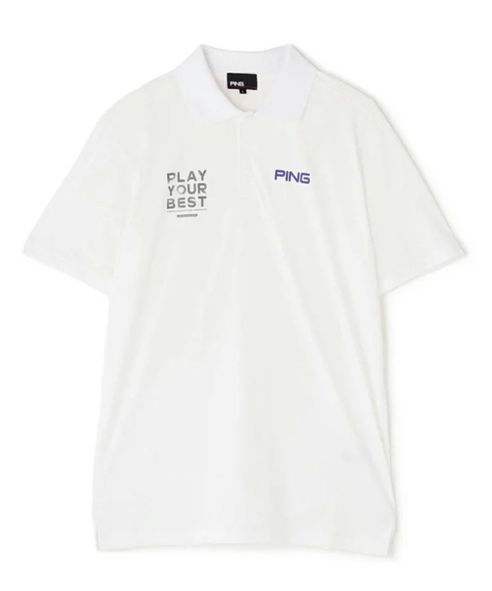 ピンのポロシャツ