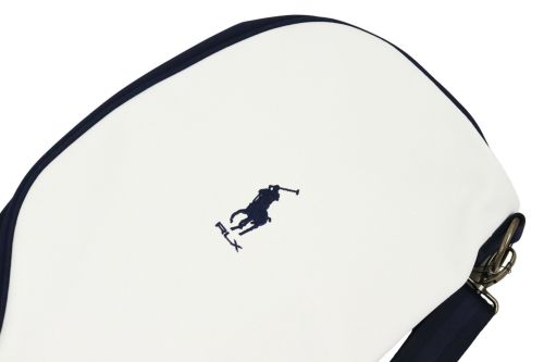 ポロゴルフ　クラブケース ポロゴルフ ラルフローレン クラブケース 黒×白 ゴロ刺しゅう