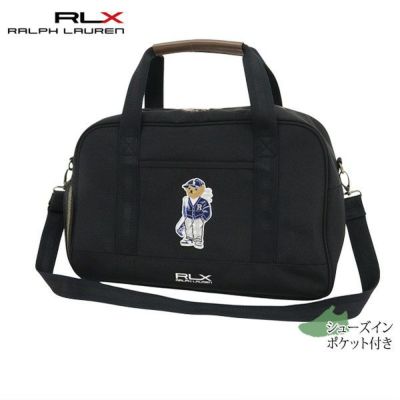 POLO GOLF 黒 ボストンバッグ RLX エンブロイダリー ロゴ ゴルフ ボストン バッグ | POLO