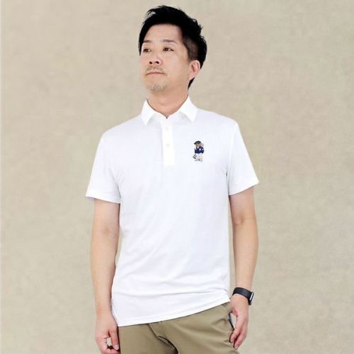✨極美品✨ RLX POLO GOLF　ポロシャツ メンズ　ポロゴルフ　Mサイズ RLX）テーラード フィット パフォーマンス ベア ポロシャツ