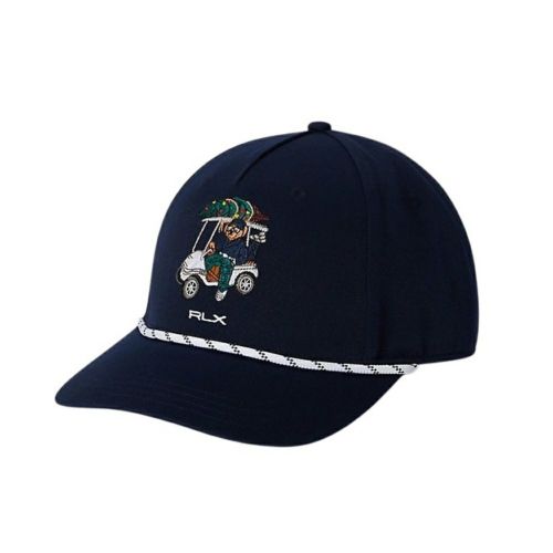【ラルフローレン】RLX アールエルエックス ゴルフ キャップ ポロベア 白×紺 POLO RALPH LAUREN（ポロ・ラルフローレン） ポロベアー べ−スボール