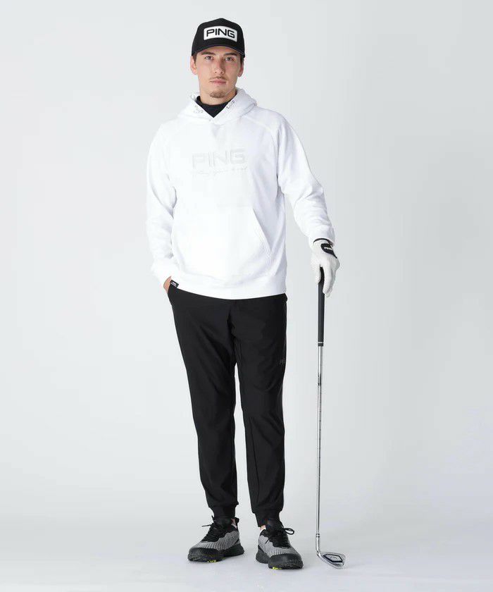 ピンのフード付きトレーナー