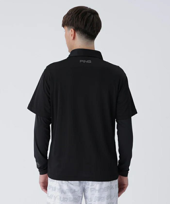 ピンのポロシャツ