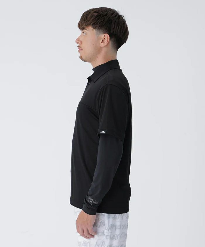 ピンのポロシャツ