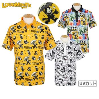 LOUDMOUTH ラウドマウス　ゴルフ ポロシャツ　ブラック×ホワイト系　L ラウドマウスゴルフの商品 | ゴルフウェア通販のT-on - ティーオン