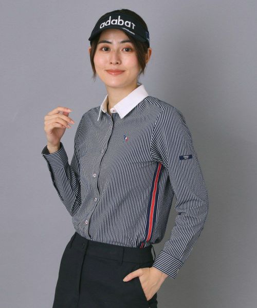 【タイムセール 12/23 13:00迄】カジュアシャツ レディース アダバット adabat 2025 秋冬 新作 ゴルフウェア 119-84942 OFF カジュアシャツ レディース アダバット adabat 2025 秋冬 新作 ゴルフ