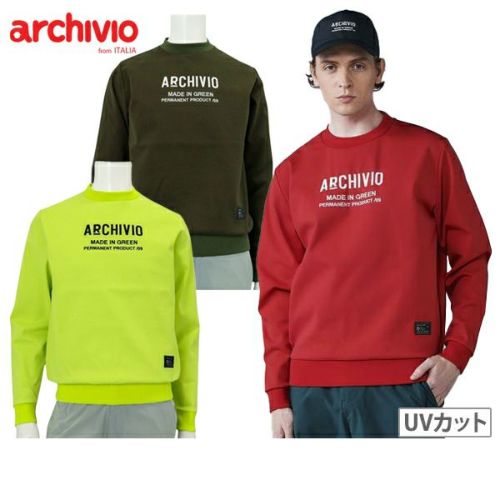 サイズ：46 ARCHIVIO アルチビオ  スウェットトレーナー プルオーバー  イエロー系 [240101462258] ゴルフウェア メンズ ストスト サイズ：46 ARCHIVIO アルチビオ スウェットトレーナー プル