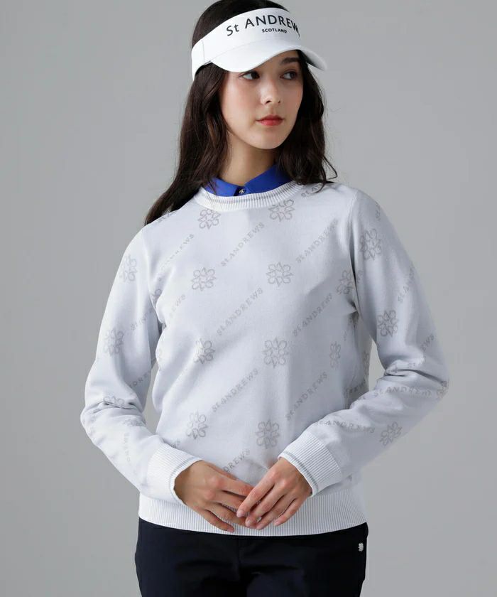 dショッピング |セント・アンドリュース St ANDREWS 天竺襟付き 2WAY プルオーバーセーター M ブラック 010 レディス |  カテゴリ：セーター・トレーナー・ベストの販売できる商品 | GDOゴルフショップ (0521007351111)|ドコモの通販サイト セント・アンドリュース  St ... セント・アンドリュース St ANDREWS 中間着(セーター、トレーナー) 天竺襟付き 2WAY プルオーバーセーター レディス