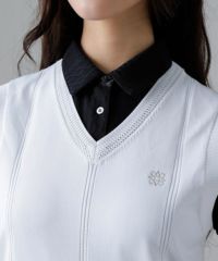 ゴルフ レディース セントアンドリュース トップス ベスト（ブラック） 30％OFFセール】Vネックニットベスト レディース セントアンドリュース