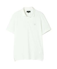St.Andrews白 ポロシャツ長袖ゴルフメンズプレゼントに St ANDREWS セントアンドリュース 長袖ポロシャツ 白×黒 ロゴ