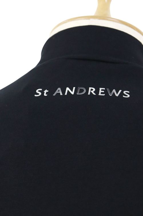 【未使用】セントアンドリュース ゴルフ ハイネックシャツ　M ブラック 未使用】セントアンドリュース ゴルフ ハイネックシャツ M ブラックの