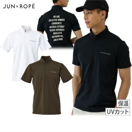【新品】JUN & ROPÉ ゴルフシャツ JUN&ROPE' ジュンアンドロペ 半袖ポロシャツ ライトブルー 後ろ