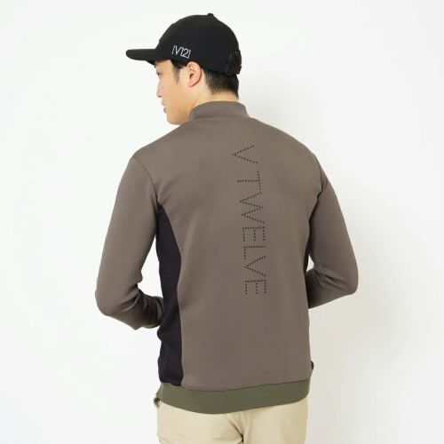 V12 トレーナー ストレッチ バックプリント ゴルフウェア V12