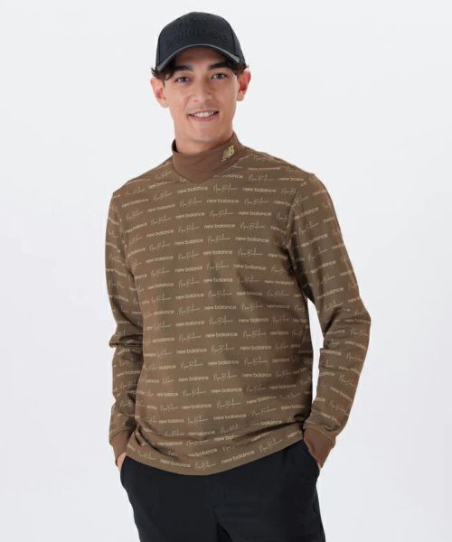 サイズ：5 NEW BALANCE GOLF ニューバランス  ハイネック 長袖Tシャツ  オレンジ系 [240101467545] ゴルフウェア メンズ ストスト サイズ：5 NEW BALANCE GOLF ニューバランス ハイネック 長袖T
