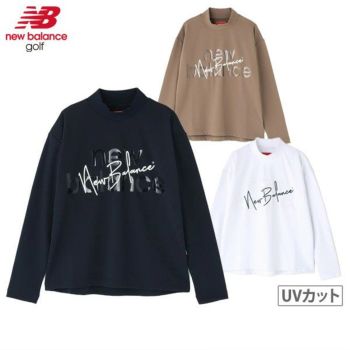 サイズ：6 NEW BALANCE GOLF ニューバランス  ハイネック 長袖Tシャツ ロゴ  ホワイト系 [240101479045] ゴルフウェア メンズ ストスト ハイネックシャツ メンズ ニューバランス ゴルフ new balance
