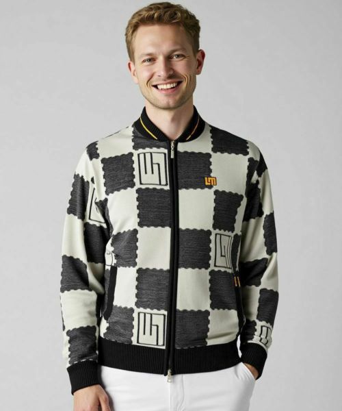 定価¥19800！新品！LOUDMOUTH ゴルフ ブルゾン 千鳥格子柄 L 定価¥19800！新品！LOUDMOUTH ゴルフ ブルゾン 千鳥格子柄 L ラウド