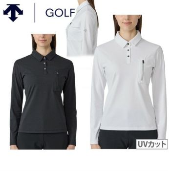【プレミアムライン】デサントゴルフ グレー ポロシャツ Lサイズ ポロシャツ レディース デサントゴルフ デサント DESCENTE GOLF