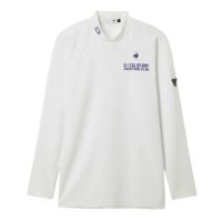 8YARDS ハイネックゴルフシャツ L ハチヤーズ 長袖ハイネックシャツ アイボリー 表微起毛 アクリル