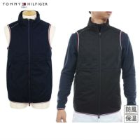 トミーヒルフィガーゴルフ　ベスト　ネイビー　LL 美品　ダブルジップ トミーヒルフィガーゴルフ ベスト ネイビー LL 美品 ダブル