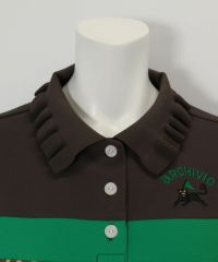 【美品】アルチビオレディース 半袖ポロシャツ 36（S）黒ブラック ロゴ入り 美品】アルチビオレディース 半袖ポロシャツ 36（S）黒ブラック