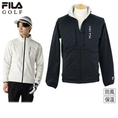 FILA GOLF フィラゴルフ ブルゾン　ジャンパー Lサイズ オレンジ 防寒 FILA フィラゴルフ ジップパーカー 蛍光イエロー 一部メッシュ調