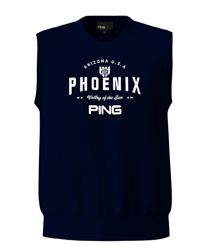 ピンのベストとポロシャツ