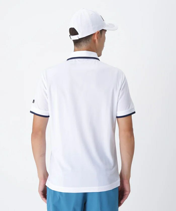 ピンのベストとポロシャツ