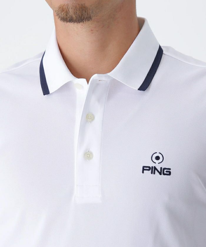 ピンのベストとポロシャツ