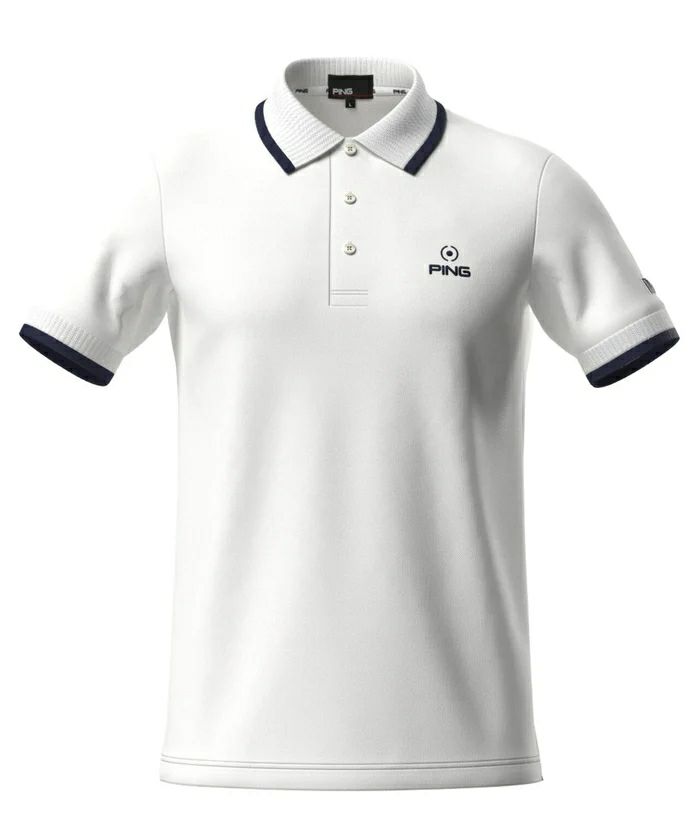 ピンのベストとポロシャツ