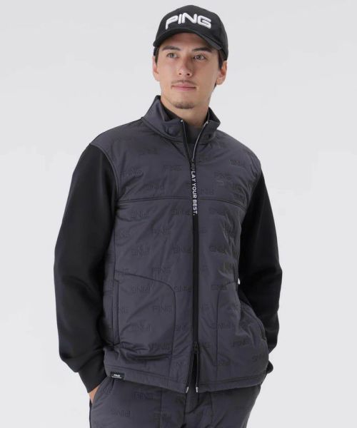 (未使用)PING 中綿フルジップブルゾン 3Lサイズ ブラック PING（ピン） ゴルフ メンズ 全方向ストレッチドビーフルジップ