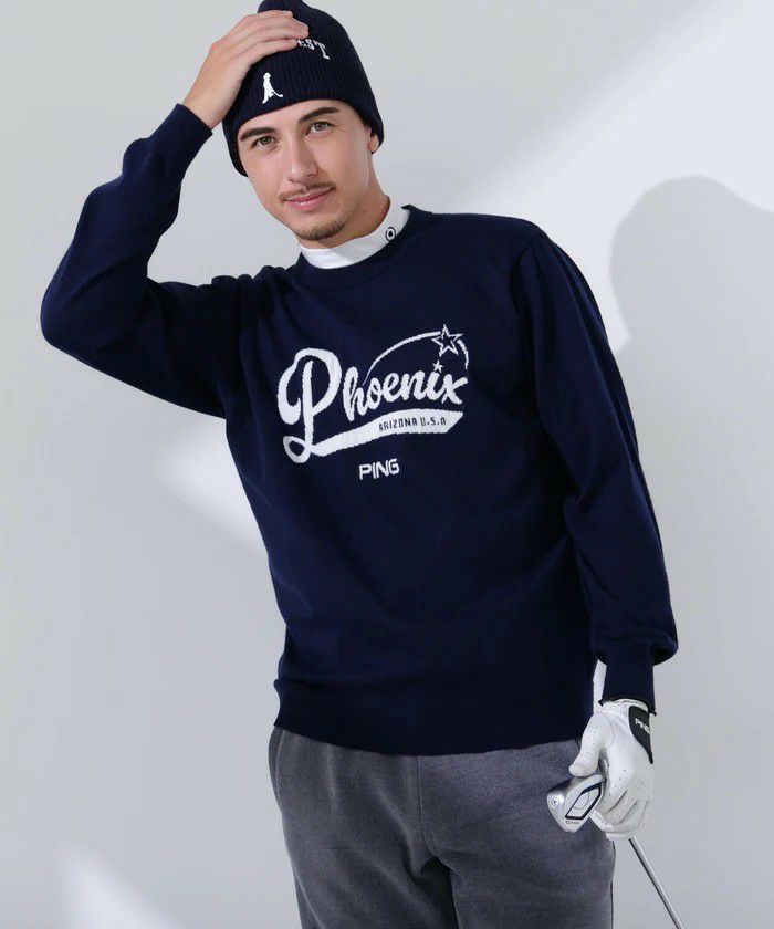 ピンのセーター