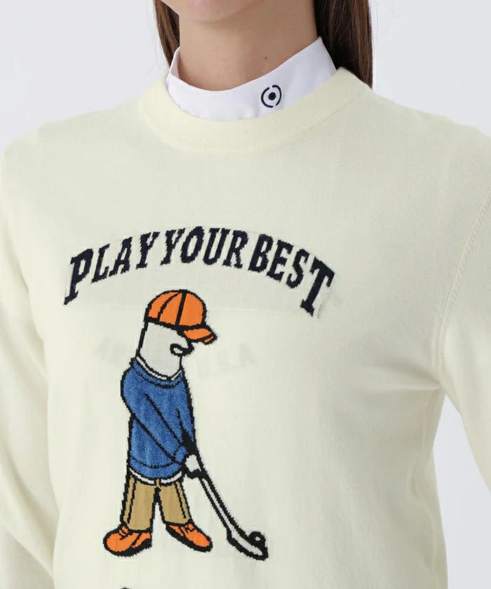 ピンのセーター