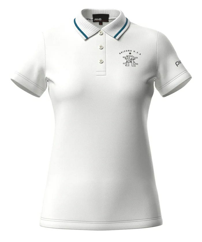 ピンのポロシャツ