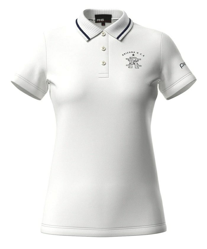 ピンのポロシャツ