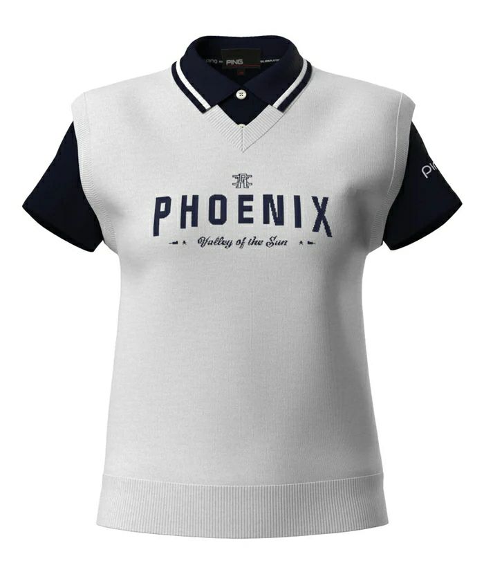 ピンのポロシャツ