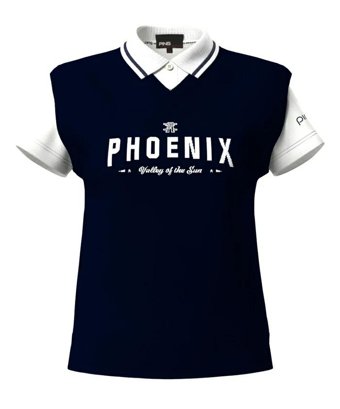 ピンのポロシャツ