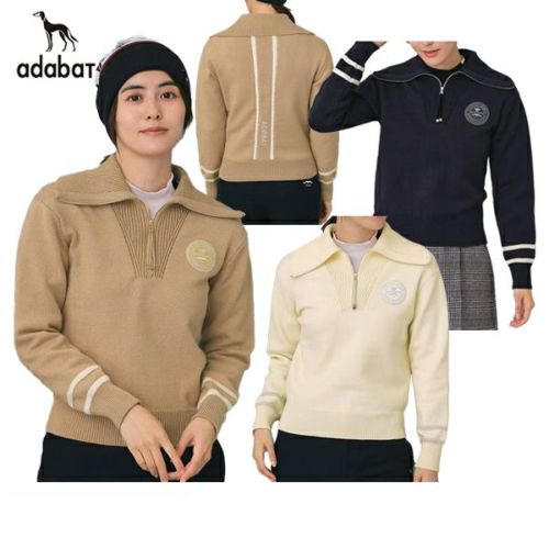 【タイムセール 12/23 13:00迄】セーター レディース アダバット adabat 2025 秋冬 新作 ゴルフウェア 119-14045 OFF 30％OFFセール】セーター レディース アダバット adabat 2025 秋冬