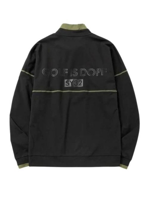 SY32:メンズ:Lサイズ:ハイネックシャツ:オリーブ色 大きいサイズ メンズ ゴルフ SY32 by SWEET YEARS マット ストレッチ