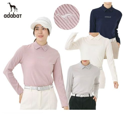 【タイムセール 12/23 13:00迄】ハイネックシャツ レディース アダバット adabat 2025 秋冬 新作 ゴルフウェア 119-14920 OFF タイムセール 1/6 13:00迄 5％OFF】ハイネックシャツ レディース