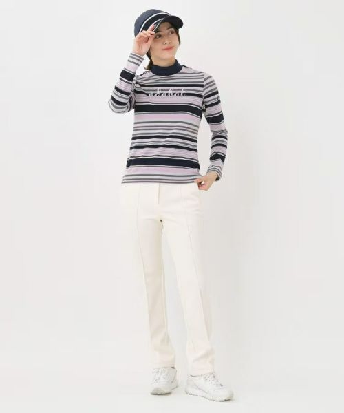 ハイネックシャツ レディース アダバット adabat 2025 秋冬 新作