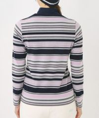 値下げ！【新品】アダバット　ゴルフ　レディース　サイズ38 ハイネック　グレー ハイネックシャツ レディース アダバット adabat 2025 秋冬 新作