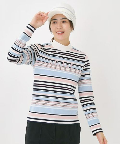 新品　未使用　adabat ゴルフ　ハイネック　シャツ　長袖　レディース　M ハイネックシャツ レディース アダバット adabat 2025 秋冬 新作
