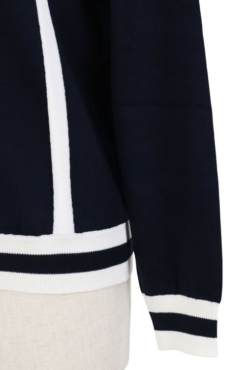 アンパスィ　レディース ジップセーター L ネイビー GAP（ギャップ） ニット セーター リラックス 1/4ジップアップ