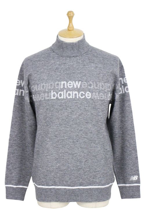 ニューバランス　ゴルフ　ニット　グレー　 ゆったり 大感謝祭P10倍】セーター メンズ ニューバランス ゴルフ new balance