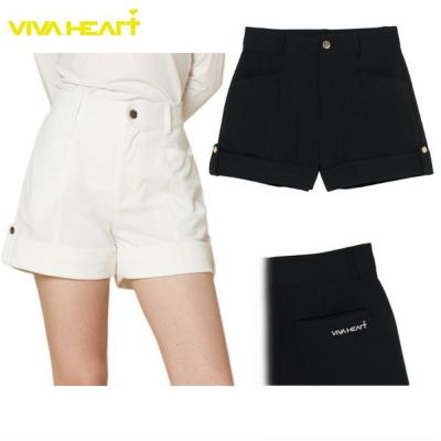 <新品未使用>VIVA HEART コーデュロイストレッチショートパンツ ビバハート レディース ゴルフウェア ショートパンツ 秋 冬