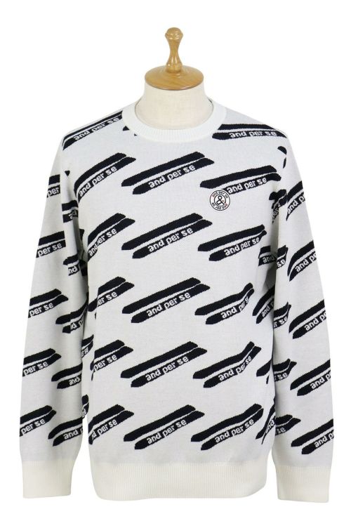 アンパスィ　ゴルフウェア　メンズ　セーター　L and per se（アンパスィ） ゴルフウェア 長袖セーター 秋 冬 袖防風