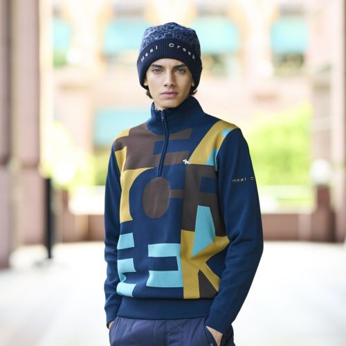 ☆最終価格☆ヒールクリーク メンズ ハーフジップセーター ゴルフウェア セーター メンズ ヒールクリーク Heal Creek 2025 秋冬 新作 ゴルフ