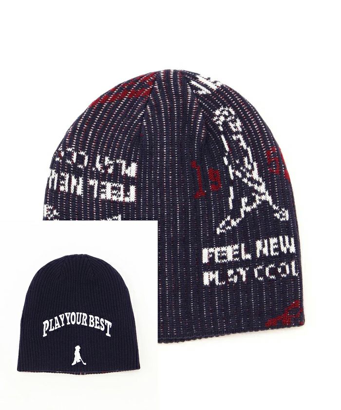 ピンのニット帽