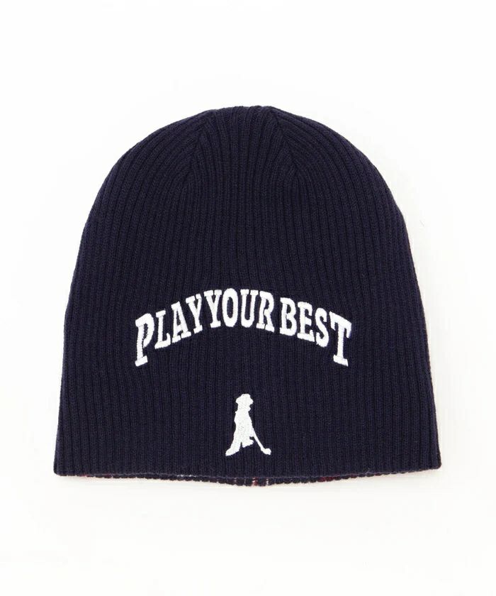 ピンのニット帽